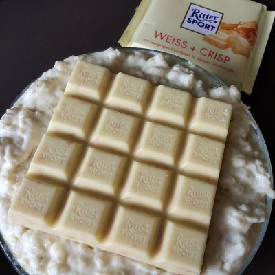Pudding Oats mit Weißer Crisp Schokolade von Rittersport Schoko King Grizztoph
